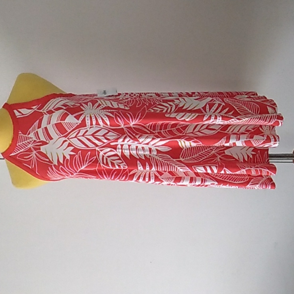 Old Navy Red Whitr Floral Summer Dress Size Small Sleeveless